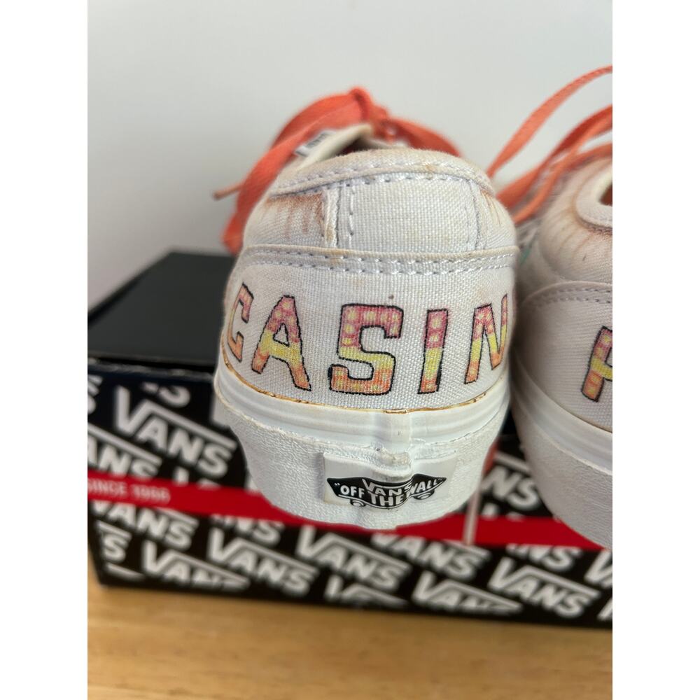 VANS Custom Painted Sneakers Clowns Casino Pier Seaside Heights NJ Men's 9 - Picture 4 of 11